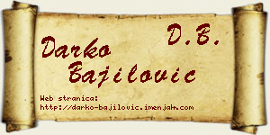 Darko Bajilović vizit kartica